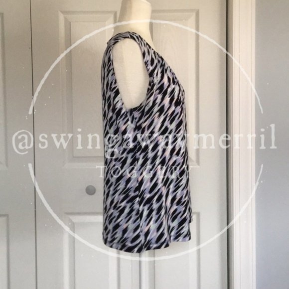 Worn Once! Calvin Klein Pleated Neck Top - Picture 7 of 11